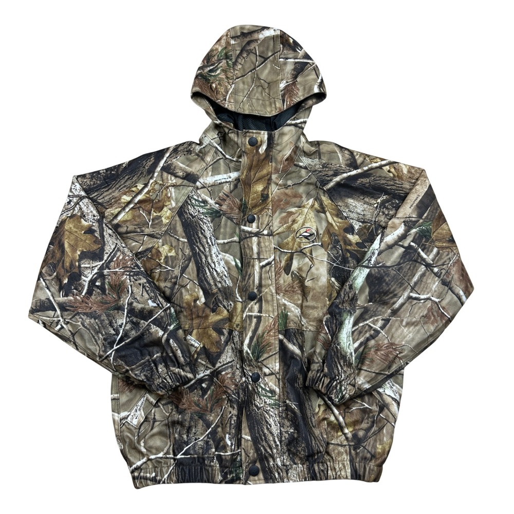Red Head Youth Realtree Camo Hooded Jacket Mesh Lined Full Zip Coat Boys M